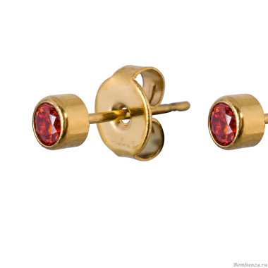Пусеты Fiore Luna, Cubic zirconia Orange, SWE0128 O G Пусеты Fiore Luna, Cubic zirconia Orange, SWE0128 O G